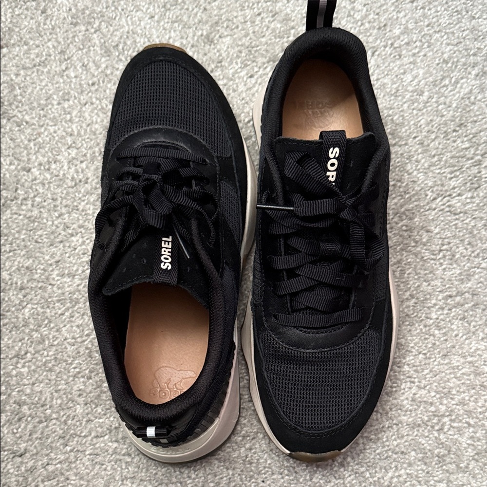 Sorel Women's Black Casual Lace-Up Sneakers